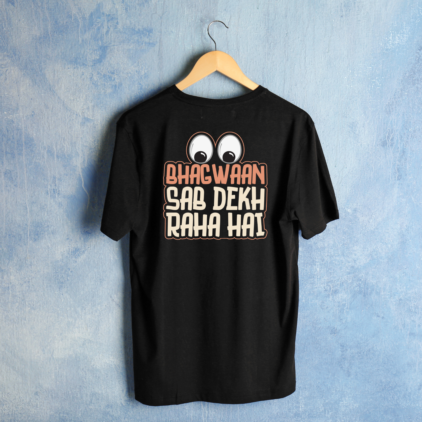 Unisex Classic  Crewneck T-Shirt [BHAGWAN SAB DEKH RAHA HAI]