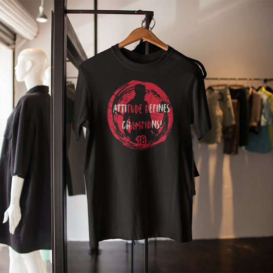 Unisex Classic Crewneck T-Shirt [Attitude Defines Champions ft. VK]